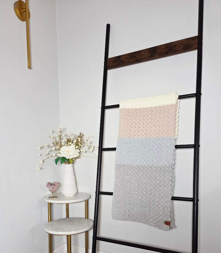 Coastal Handmade Super Soft Chenille Crochet Baby Blanket