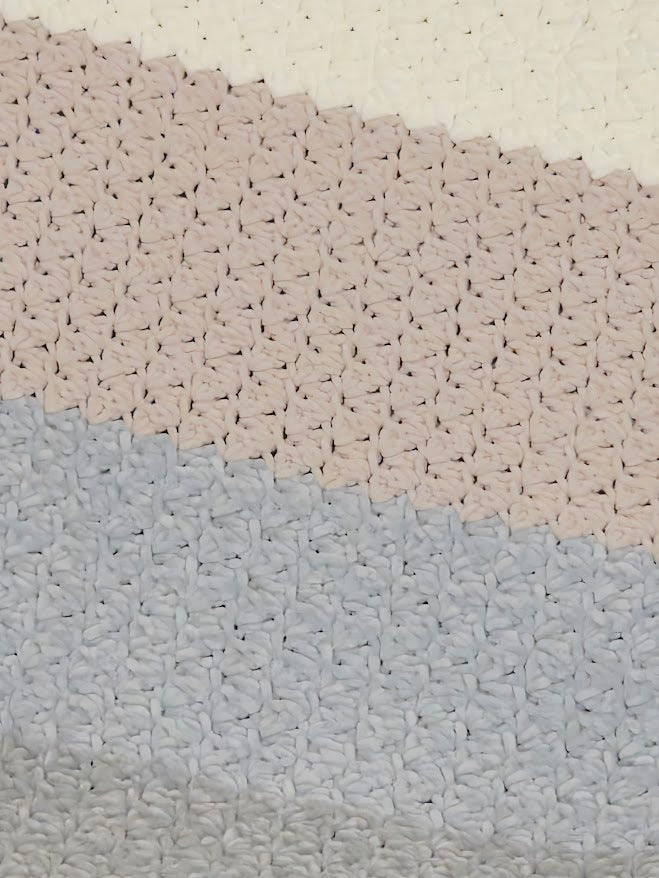 Coastal Handmade Super Soft Chenille Crochet Baby Blanket